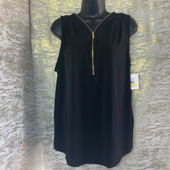 Ellen Tracy Women's Sleeveless Zip Neck Shell Top Size M - Picture 4 of 13